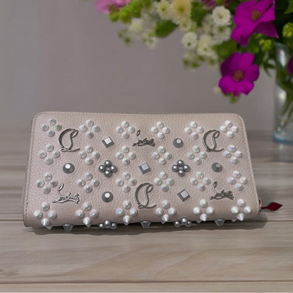 Christian Louboutin Panettone Leather Zipper Wallet